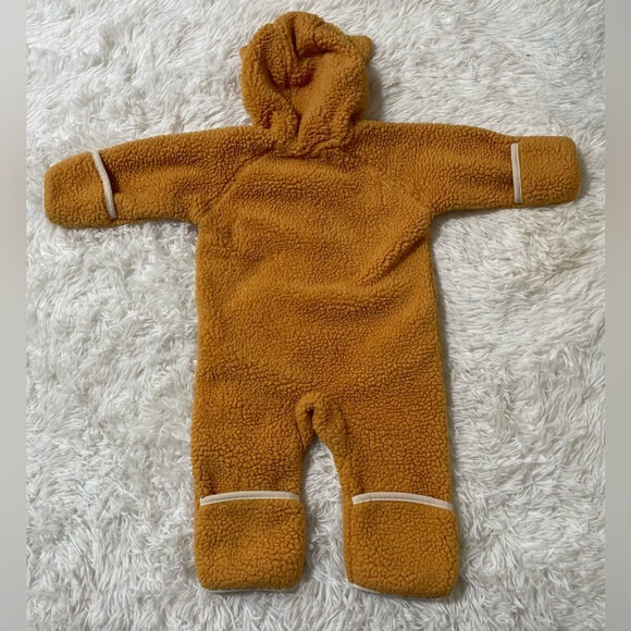 Columbia Infant Foxy Baby Sherpa Bunting 6-12M Orange Fleece Hooded One Piece - Picture 9 of 10